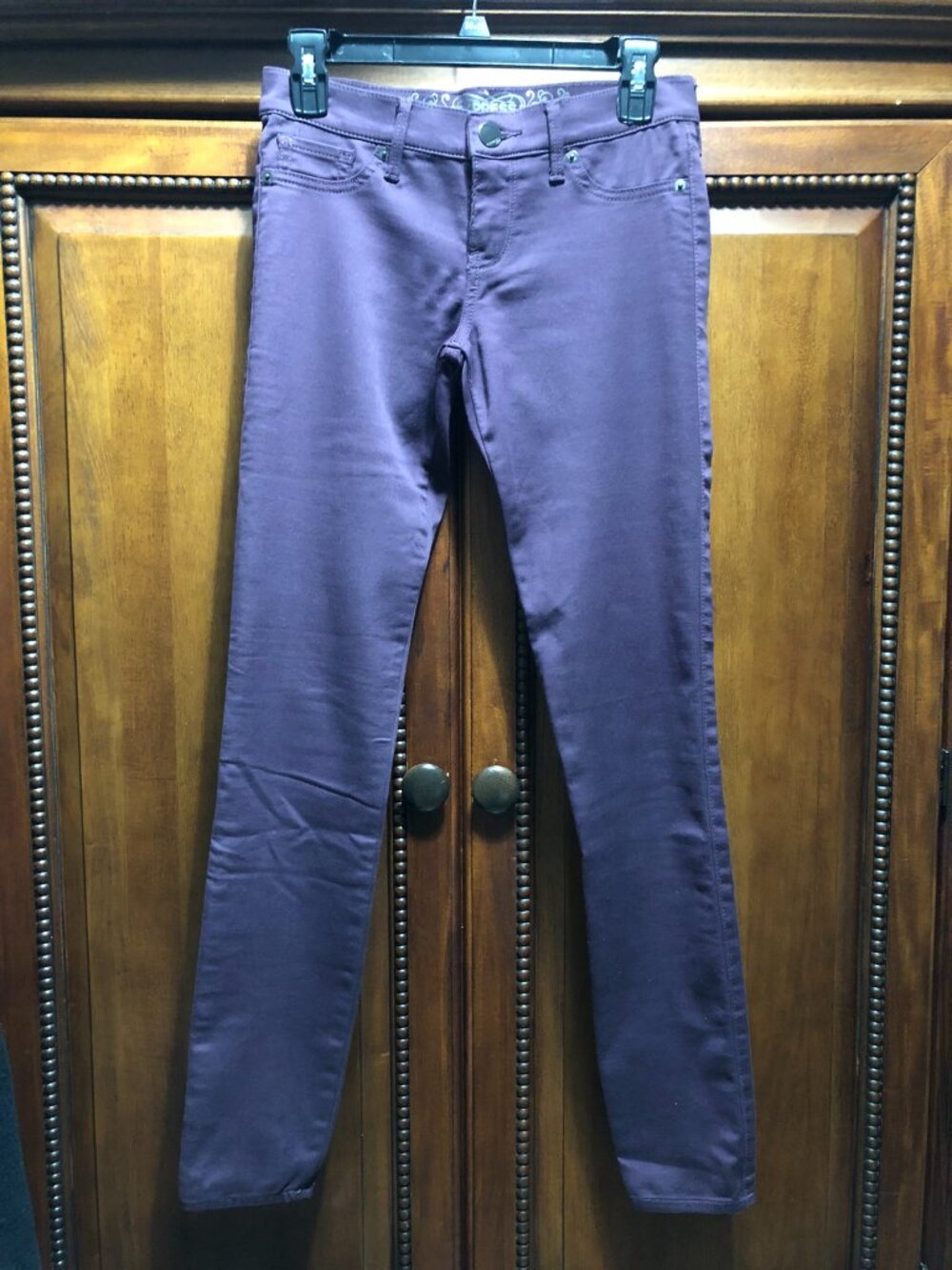 Express Stella Low Rise Jean Leggings Purple Plum Size 2